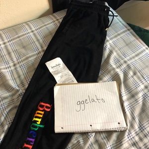 Burberry sweatpants black embroidery